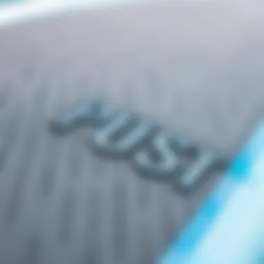 Close-up of bodyboard material and texture