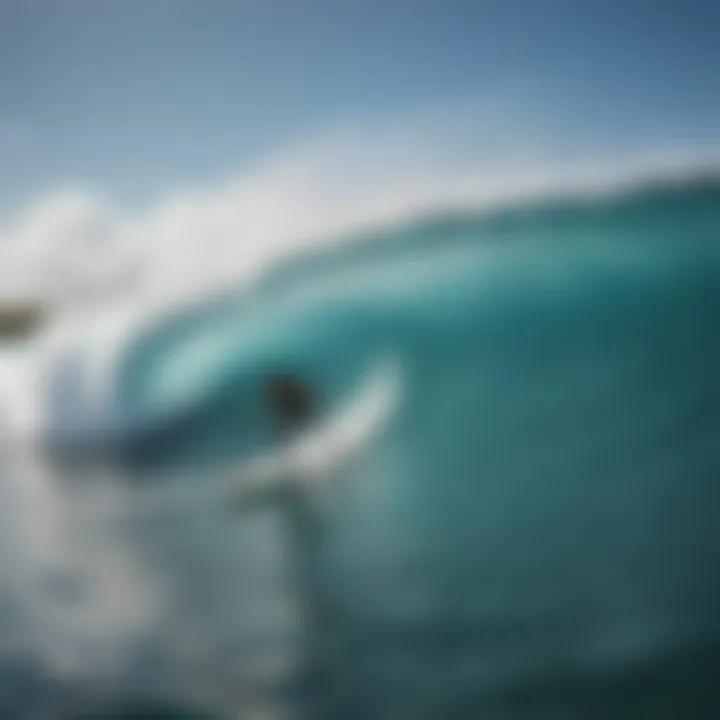 A local surfer demonstrating techniques on a pristine Caribbean wave.