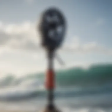 An anemometer in use at a surf location