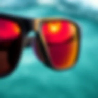 Exploring Cutting-Edge Lens Technology Close-up of advanced lens technology for surf shades
