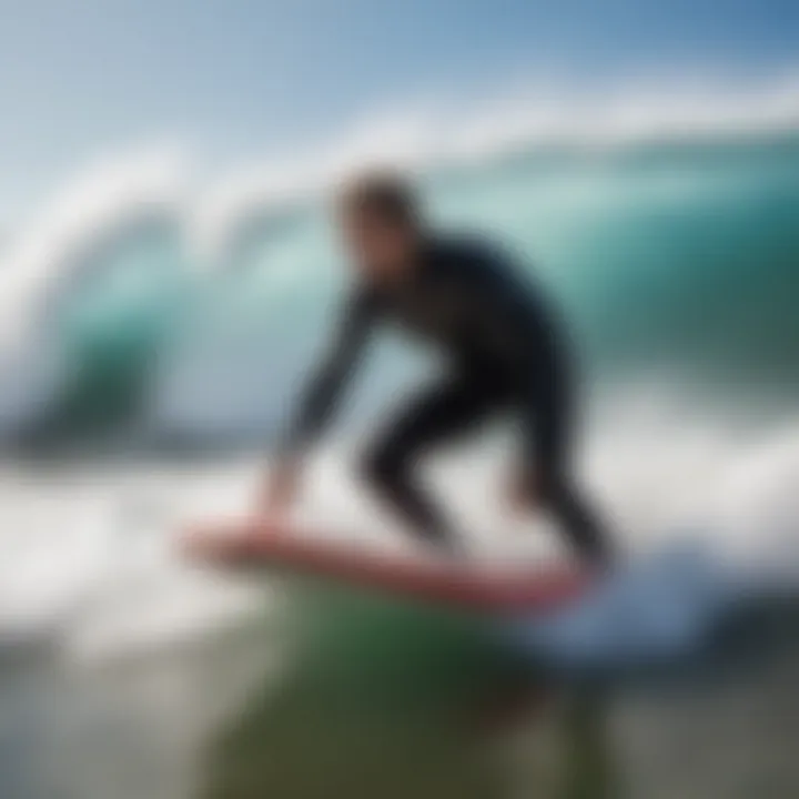 Demonstration of optimal bodyboarding techniques in action