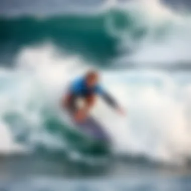 Riding Waves with a BZ Bodyboard Dynamic action shot of a bodyboarder riding a wave on a BZ bodyboard