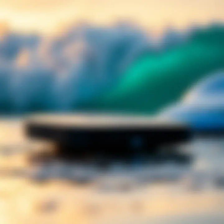 Close-up view of Surfboard SB6141 modem showcasing its sleek design.