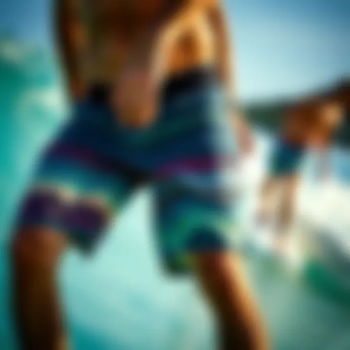 Diverse Styles of Board Shorts Variety of board shorts styles and designs