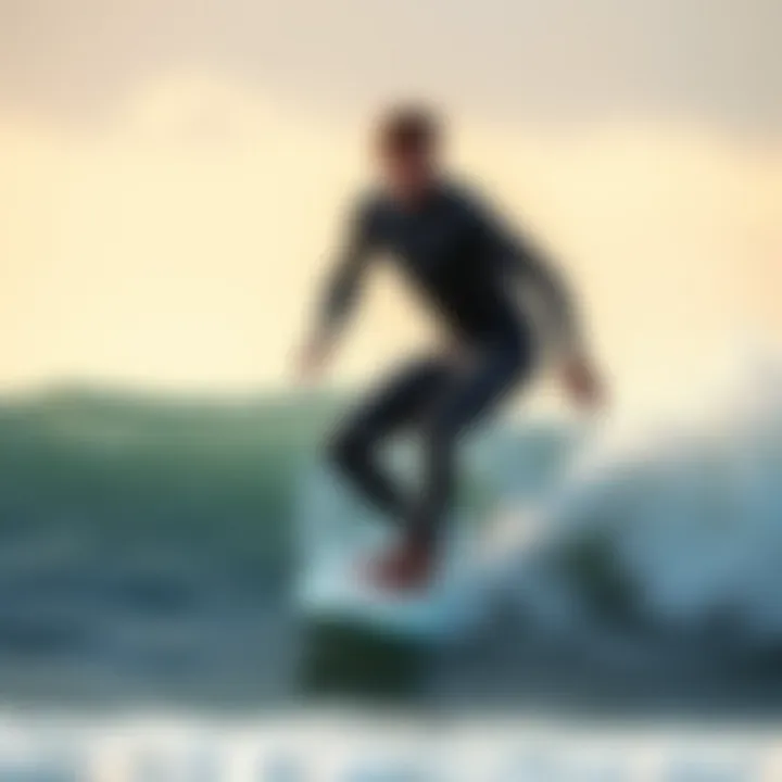 Surfer wearing a 2xlt wetsuit in action on waves