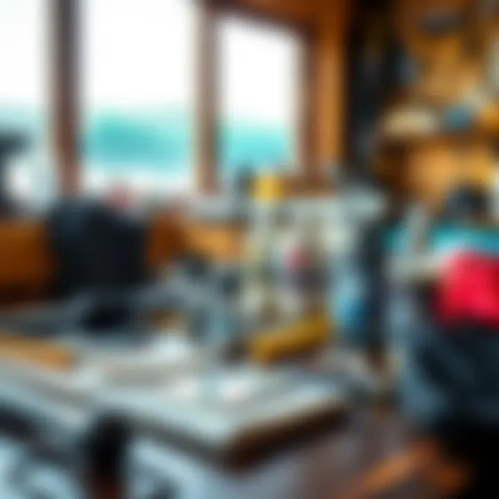 Essential Tools for Wetsuit Maintenance Wetsuit care tools and cleaning solutions displayed on a table