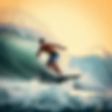 Surfer enjoying a thrilling wave ride