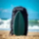 Durable surfboard bag showcasing quality material