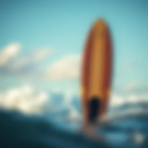 Detailed view of a wakesurf practice board design