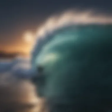 Explosive Wave Action Under the Full Moon Dynamic waves during a full moon