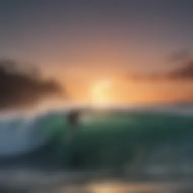 Sunset Surfing: The Moon's Subtle Impact on Conditions Sunset surfing with lunar influence