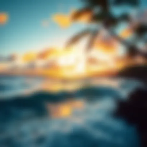 Kauai Coastline at Sunset A stunning view of Kauai's coastline during sunset