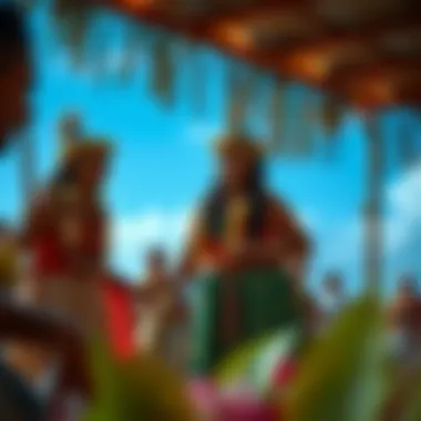 Hawaiian Cultural Celebration Traditional Hawaiian cultural event showcasing local artisans