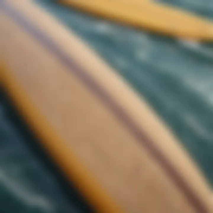 Close-up of materials used for building a surfboard rack