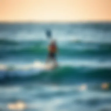 A serene paddleboarding scene showcasing a paddler using a perfectly sized paddle, embodying the joy of the sport.