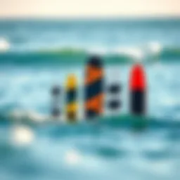 Illustration of various wakeboard sizes