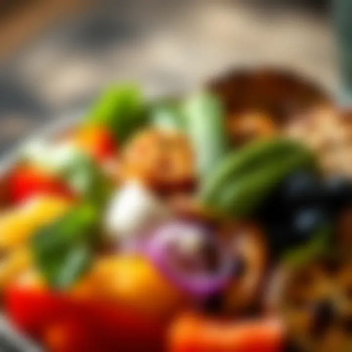 Nutrition for Enhanced Muscle Performance A colorful plate showcasing a balanced meal for optimal nutrition