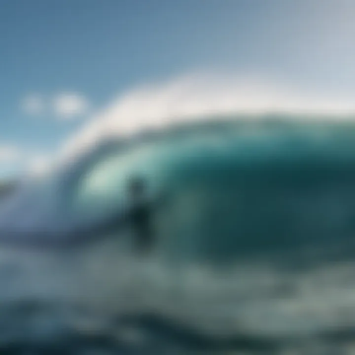 Stunning view of surfers riding waves in Maui's pristine waters