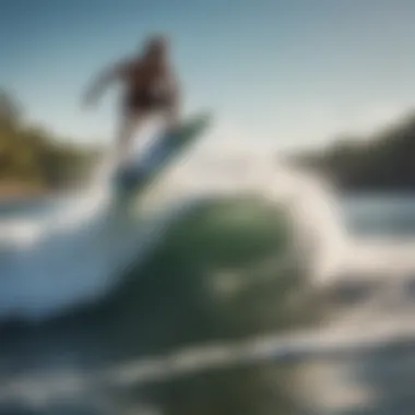 Thrilling Competitive Wakesurfing Competitive wakesurfing event