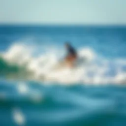 Dynamic surfboard with duotone foil in action