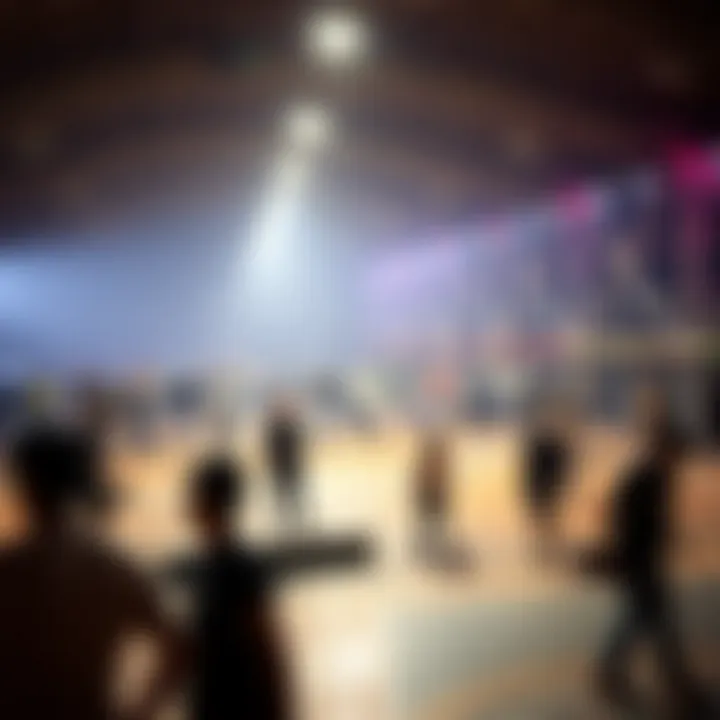 Vibrant Skate Park Atmosphere A vibrant skate park filled with energetic skaters