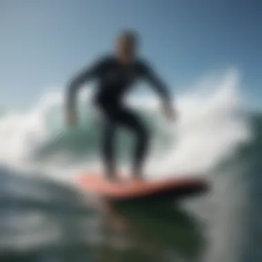 Dynamic electric body board riding waves