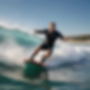 Enjoying a thrilling ride on an electric body board