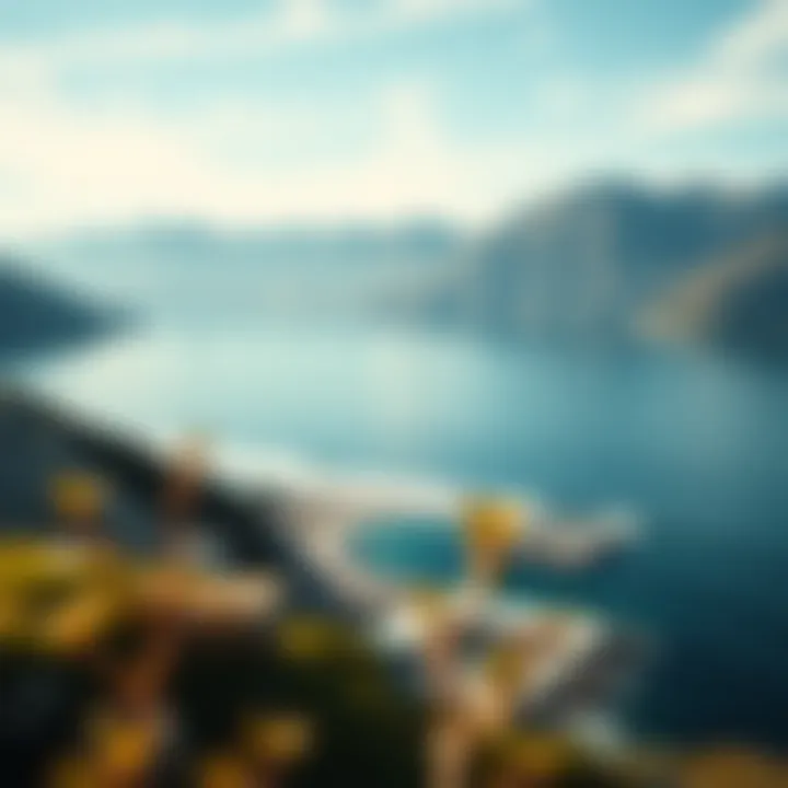 Aerial view of Alaïa Bay showcasing the surf pool and surrounding mountains