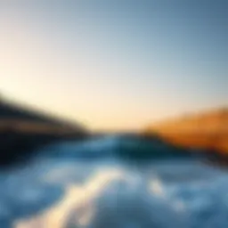 A breathtaking view of an artificial wave pool, showcasing the engineering marvel behind modern surfing.
