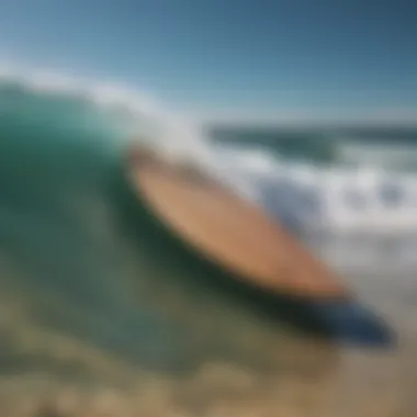 Innovative surfboard design showcasing unique curvature