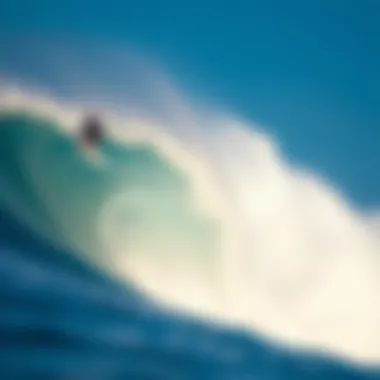 Embracing the Wave of Adventure A surfer riding a majestic wave, representing the spirit of adventure