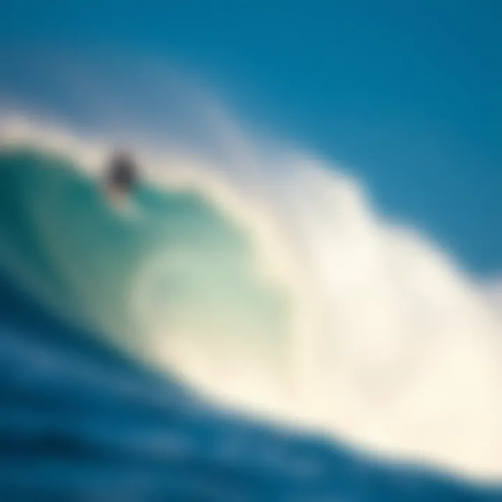 Embracing the Wave of Adventure A surfer riding a majestic wave, representing the spirit of adventure