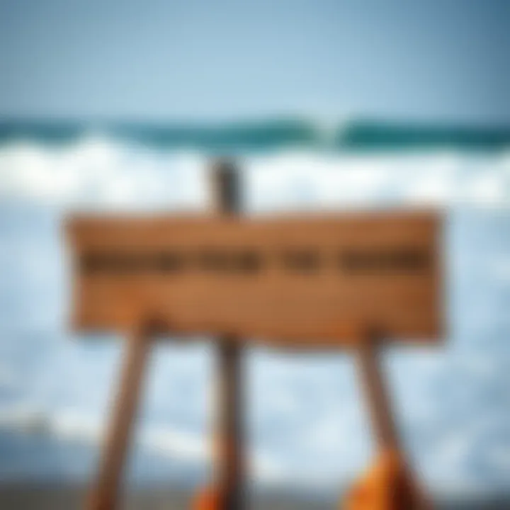 Wisdom from the Shore: Reflections on the Beach An inspiring beach quote carved into a wooden sign, evoking reflection