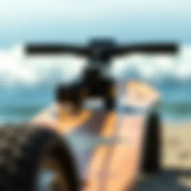 Quality Craftsmanship in Electric Skateboards Close-up of high-quality craftsmanship evident in an electric skateboard.