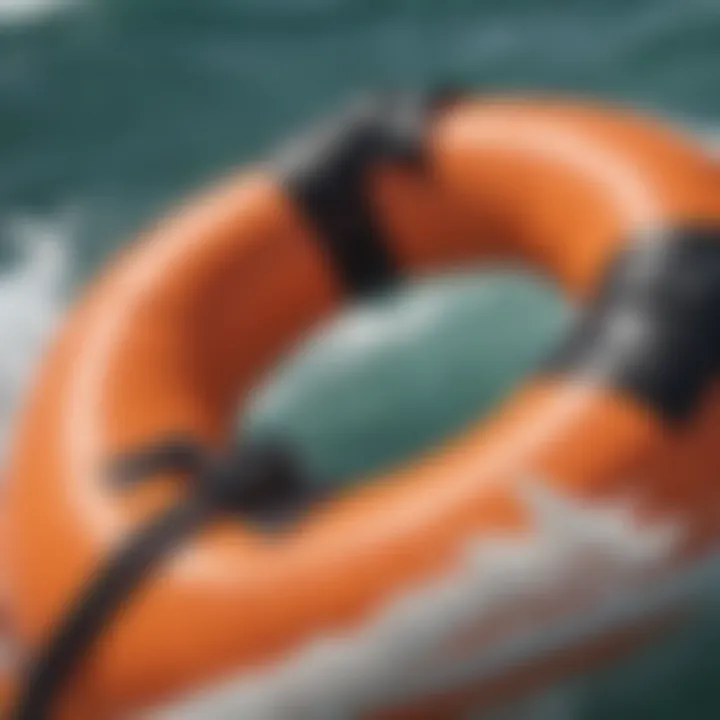 Buoyancy Material in Inflatable Life Vests Close-up of the buoyancy material used in inflatable life vests designed for larger individuals