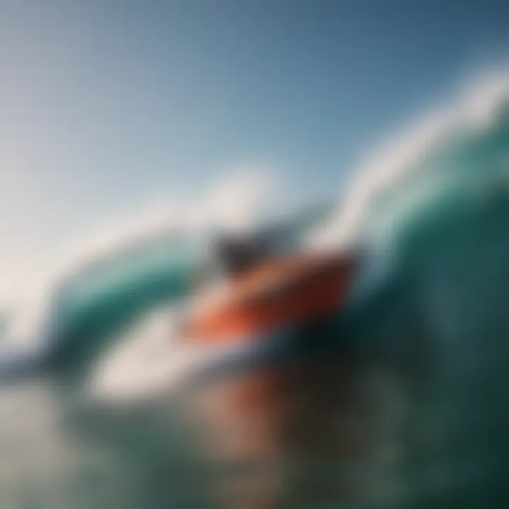 A close-up of essential surf boat features