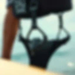 Close-up view of Dakine harness showcasing its unique design features