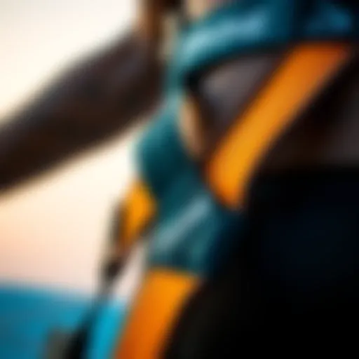 Robust Construction of Dakine Harness A detailed view of a Dakine harness showcasing its robust construction and materials.