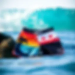 Vibrant array of board shorts showcasing modern designs