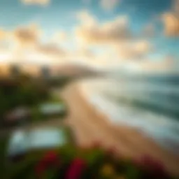 Scenic view of Moana Surfrider's beachfront