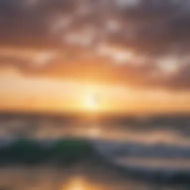 Group of kitesurfers enjoying a vibrant sunset at Miami