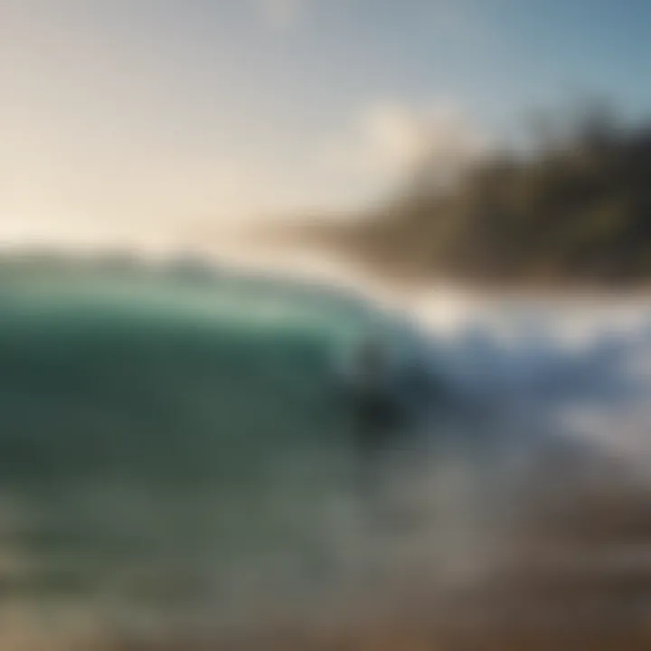 Community of surfers enjoying the beach