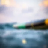 Design Features of the North Kite Board Detailed view of the North Kite Board showcasing its design