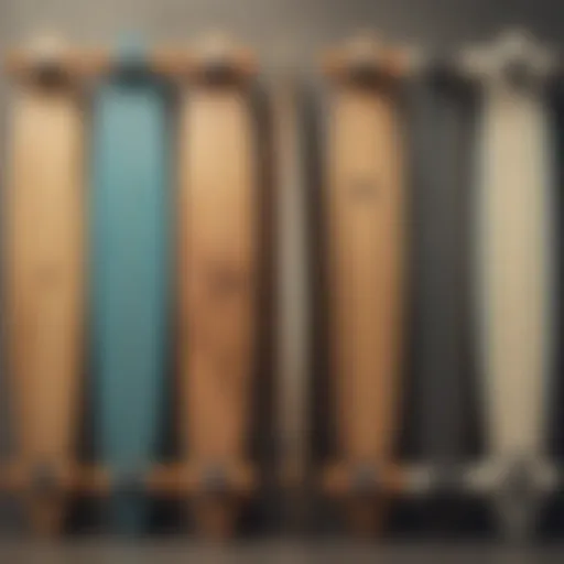 Diverse types of longboards showcasing unique designs