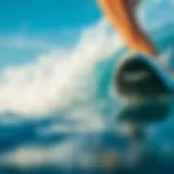Dynamic action shot of the Speedo Surfwalker Rush in a wave