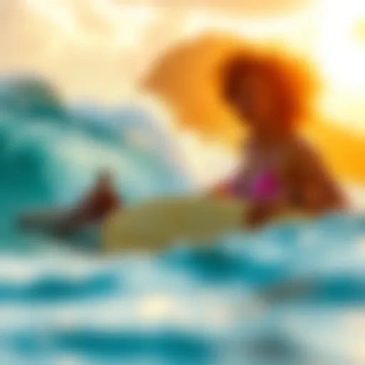 Surfers Riding Waves in Costa Rica A vibrant scene showcasing surfers riding waves at a stunning beach in Costa Rica