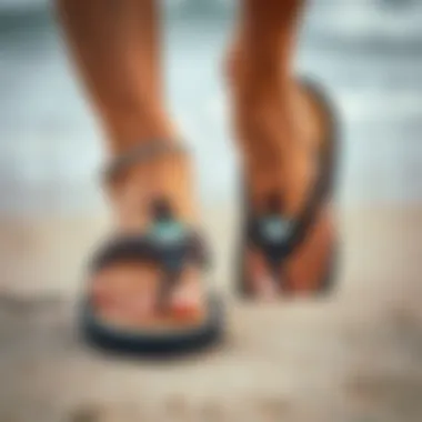 Sustainable Surf Style Sandals Eco-friendly surf style sandals made from recycled materials.