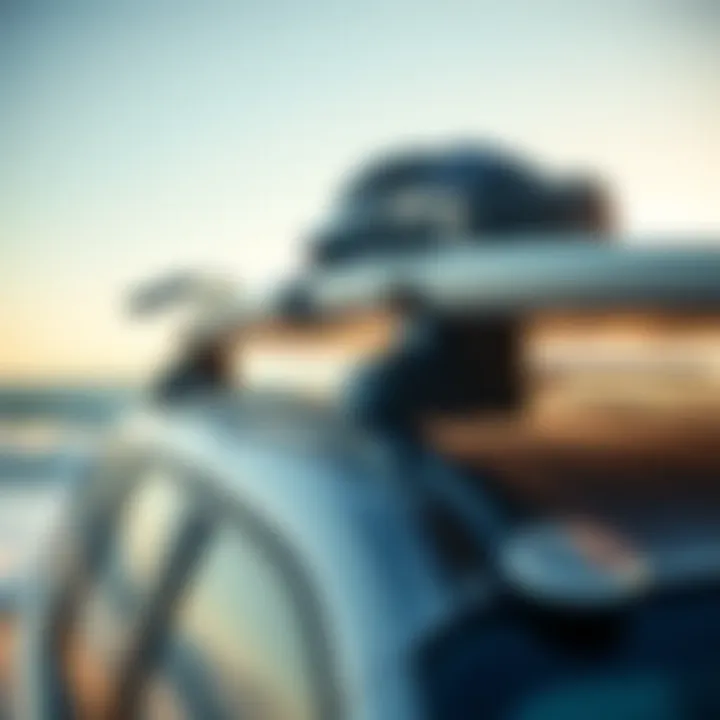 Secure Installation of Roof Rack Pads Installation of roof rack pads on a vehicle roof, emphasizing secure attachment