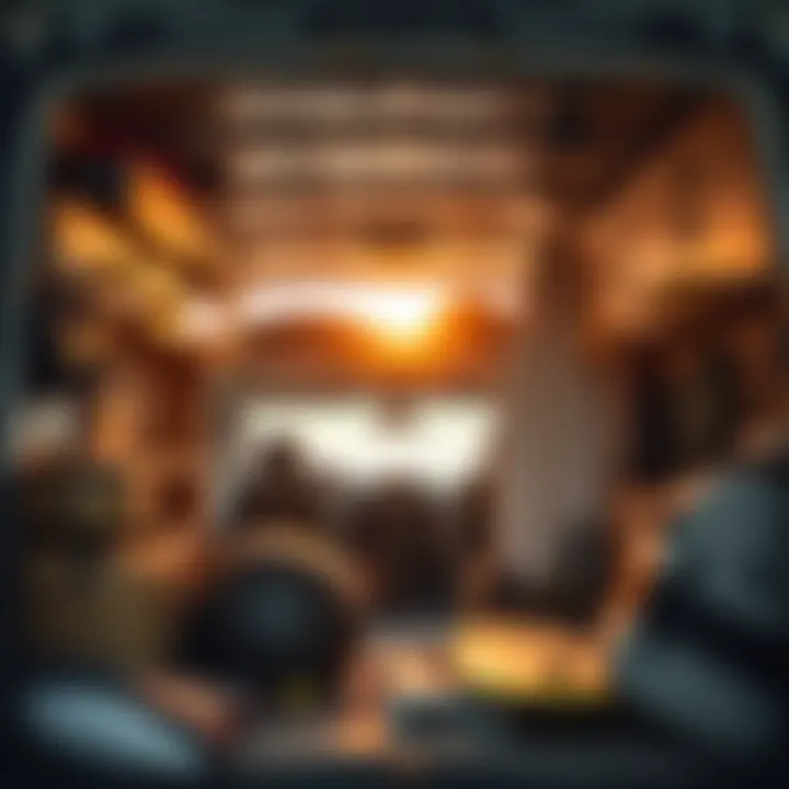 Surf Gear Inside the Camper Interior of a camper van with surfboards and gear