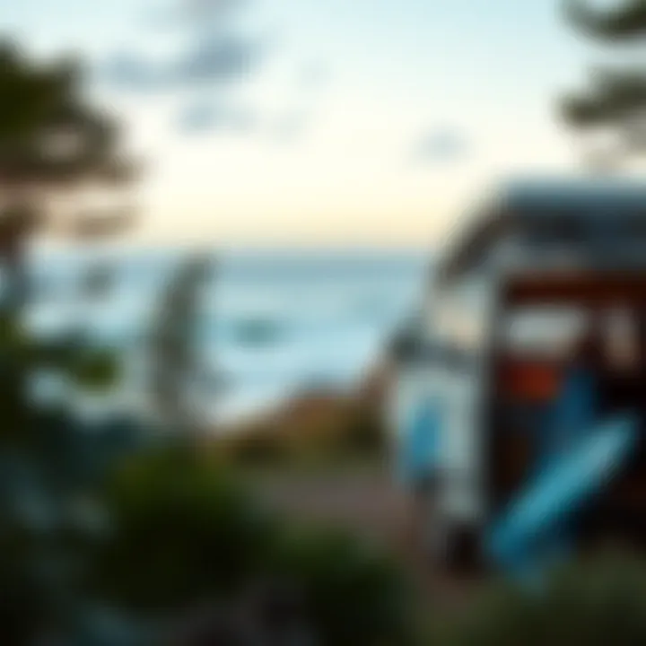 Campsite with a View A picturesque campsite with a camper van